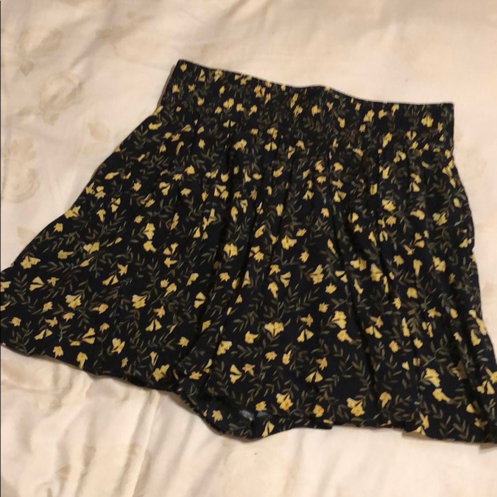 Zara Yellow Flower Flowy Shorts